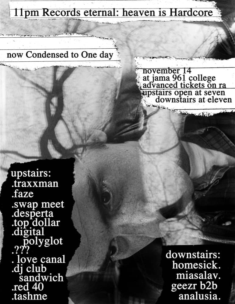 11PME2: HEAVEN IS HARDCORE (the final release) flyer, The Jama, 2026-11-14