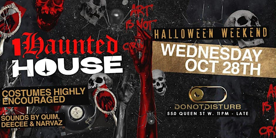 1HAUNTEDH0USE flyer, DND Toronto, 2026-10-28