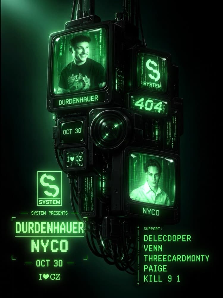 404: DURDENHAUER & NYCO flyer, The Comfort Zone, 2026-10-30