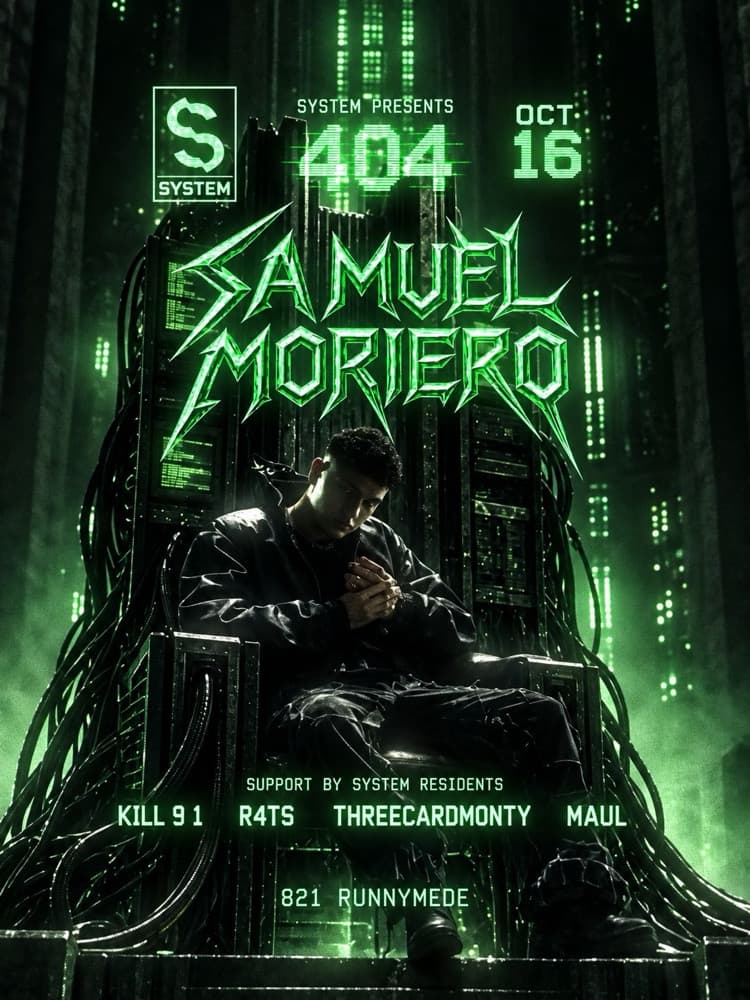 404: Samuel Moriero flyer