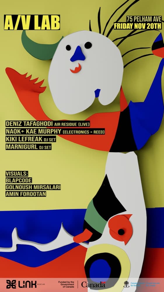 A/V LAB: Surreal flyer, Mooi Space, 2026-11-20