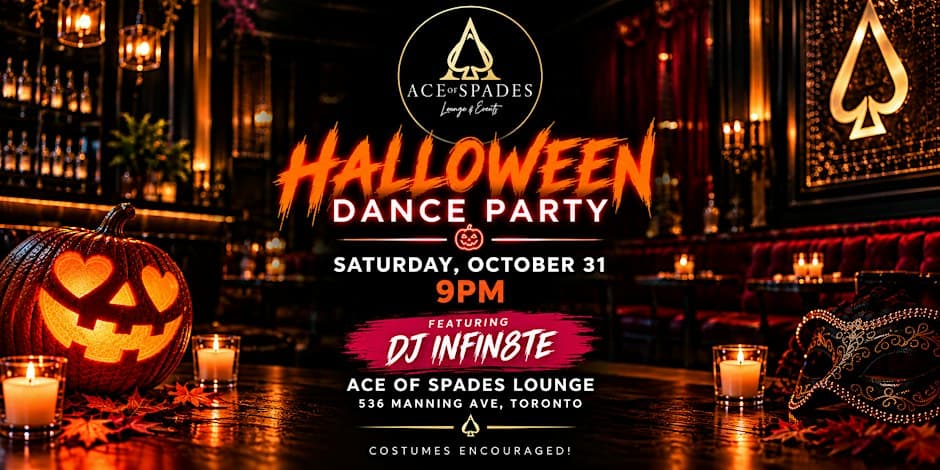 Ace of Spades Halloween Dance Party flyer, The Ace of Spades Lounge, 2026-10-31