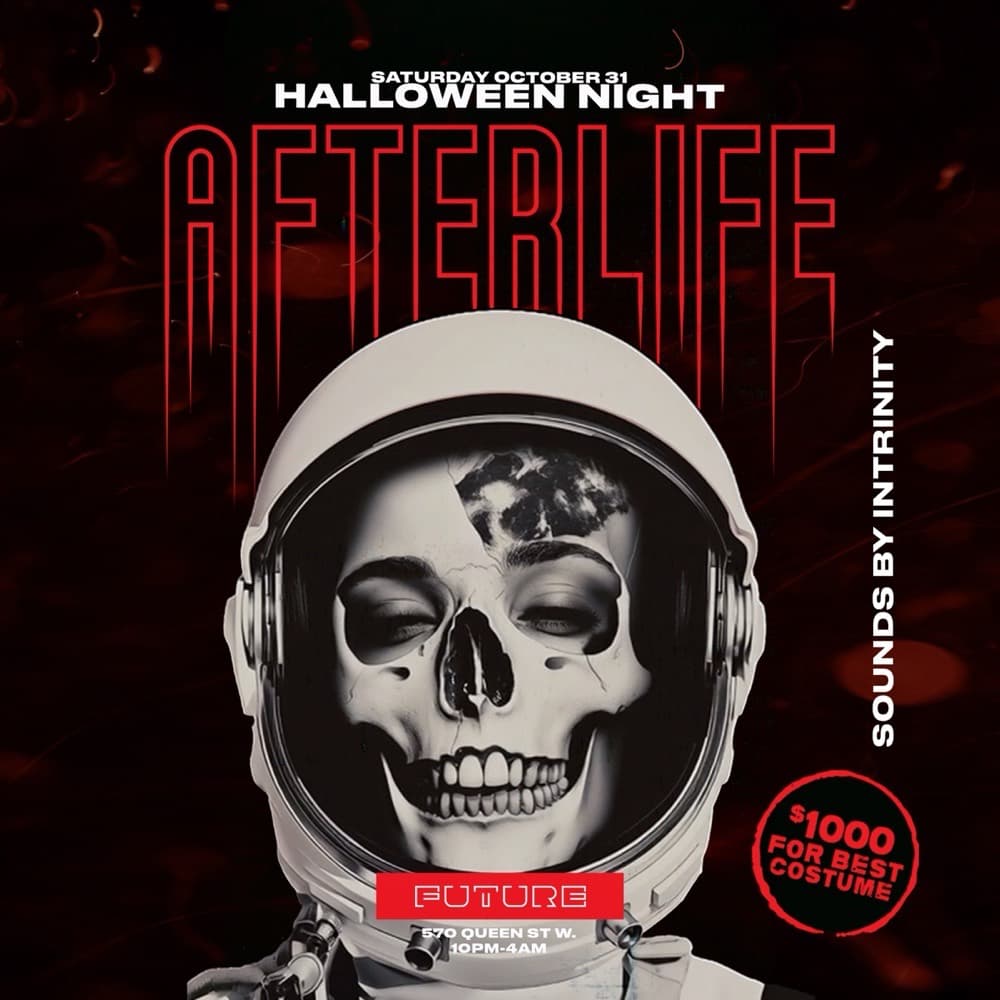 Afterlife flyer, Future, October 31