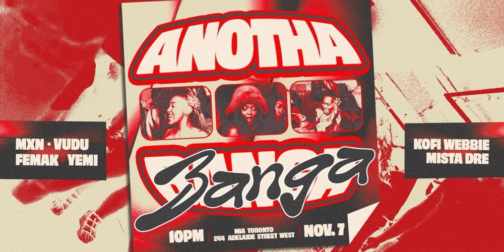 Anotha Banga Afrobeats and Amapiano flyer, Saturday November 7 at Mia