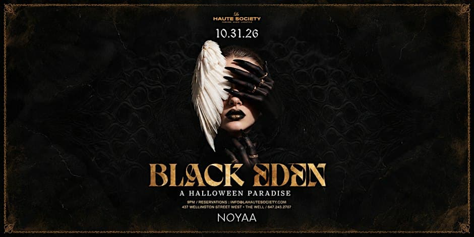BLACK EDEN | Toronto Halloween Party flyer, NOYAA, 2026-10-31