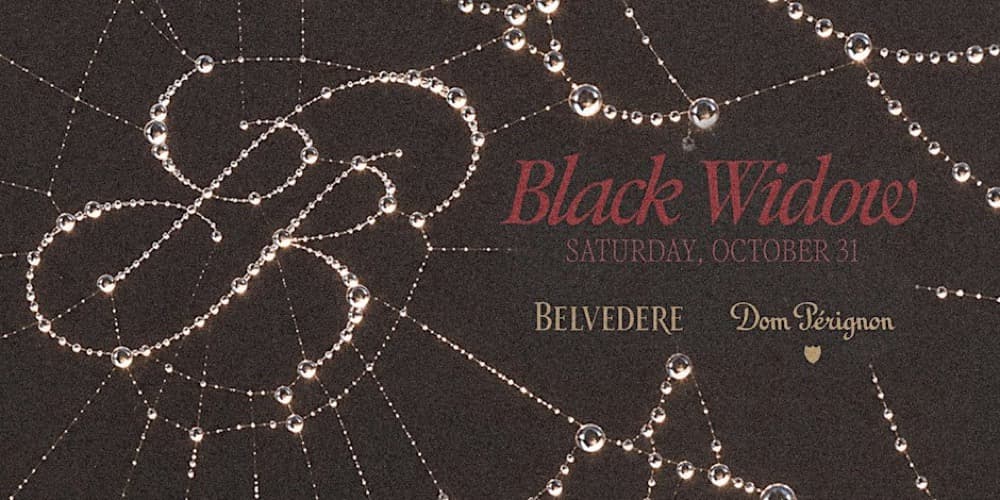 Black Widow Halloween flyer, Powder Room