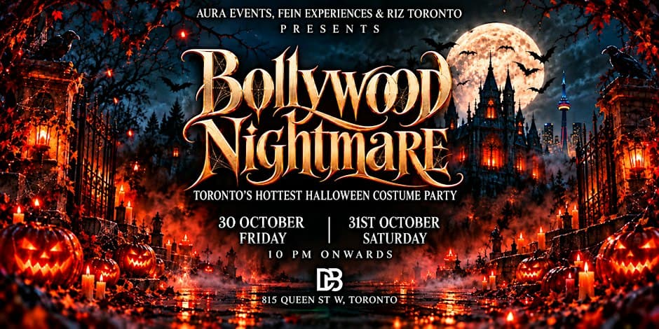 Bollywood Nightmare | Halloween Edition flyer, Desi Bar and Grill, 2026-10-30