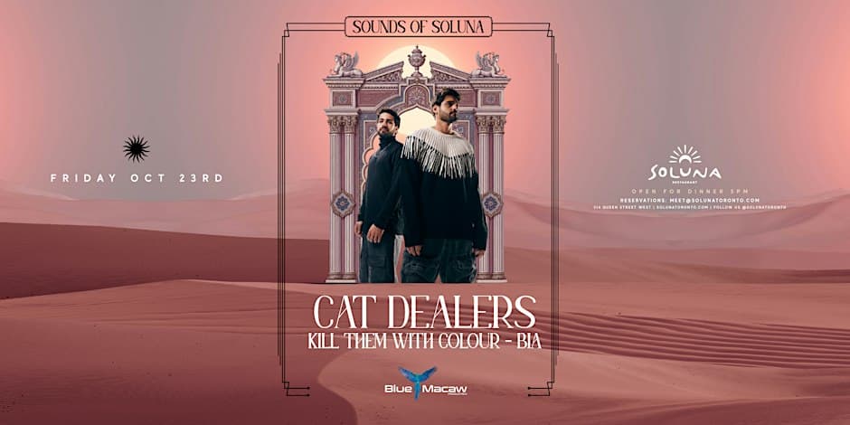 CAT DEALERS - SOUNDS OF SOLUNA flyer, Soluna Toronto, 2026-10-23