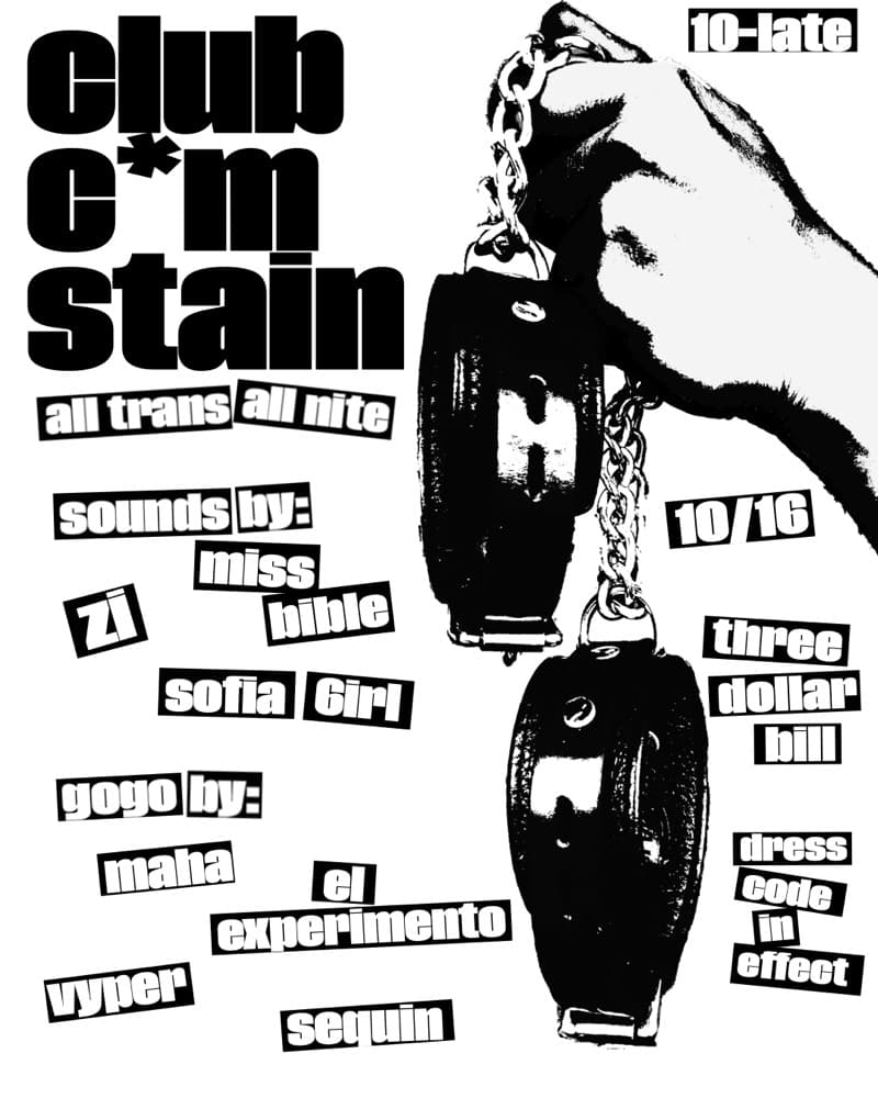 club c*mstain flyer