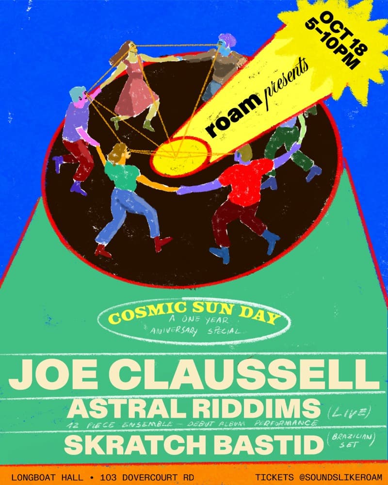 cosmic sun day: a roam anniversary special flyer