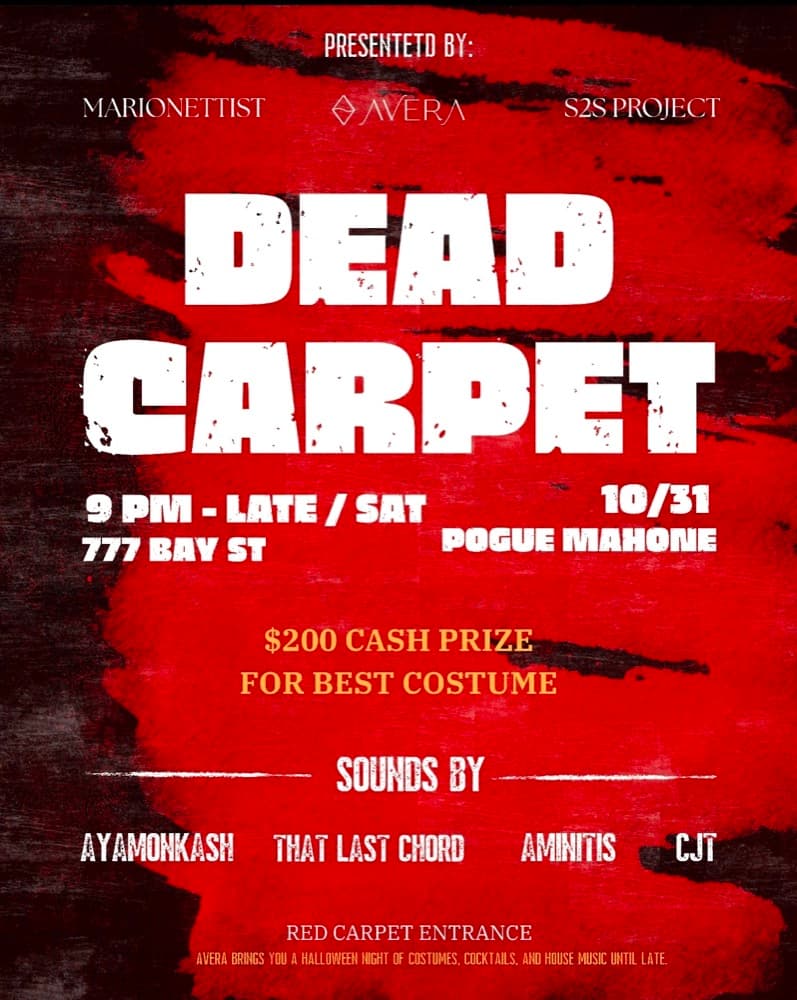 Dead Carpet flyer, Pogue Mahone, 2026-10-30