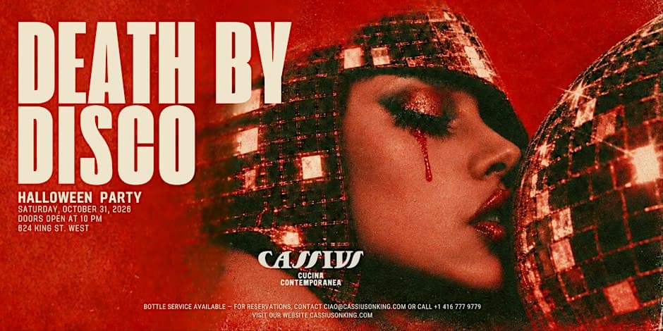 Death By Disco flyer, Cassius, 2026-10-31