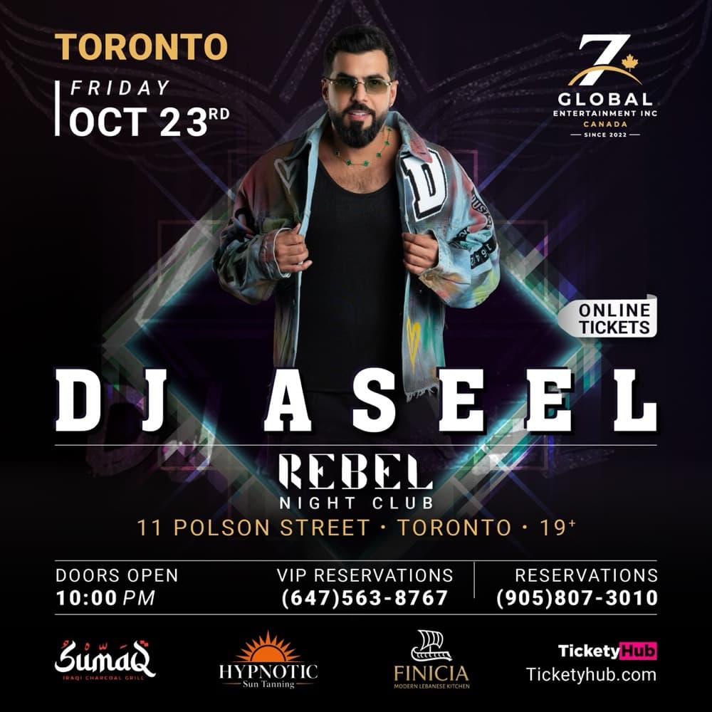 DJ Aseel flyer, Rebel, 2026-10-23