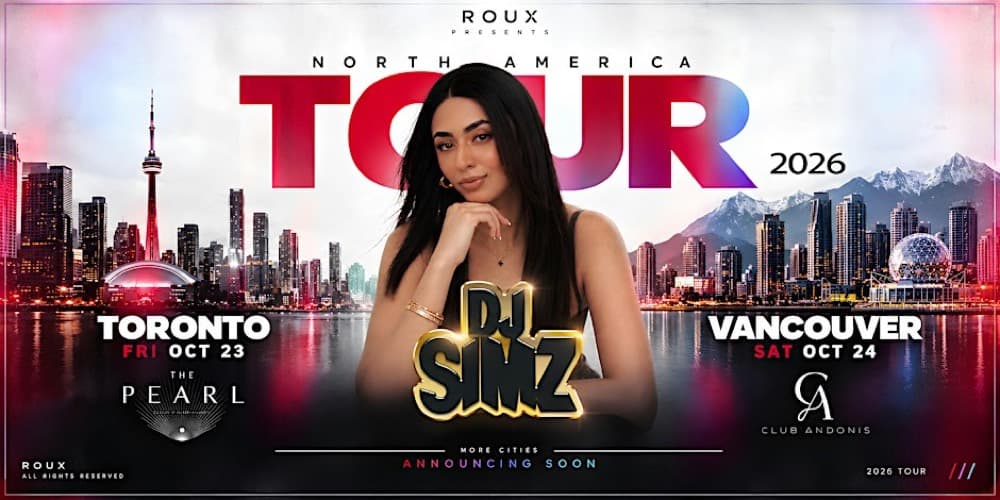 DJ Simz in Toronto flyer
