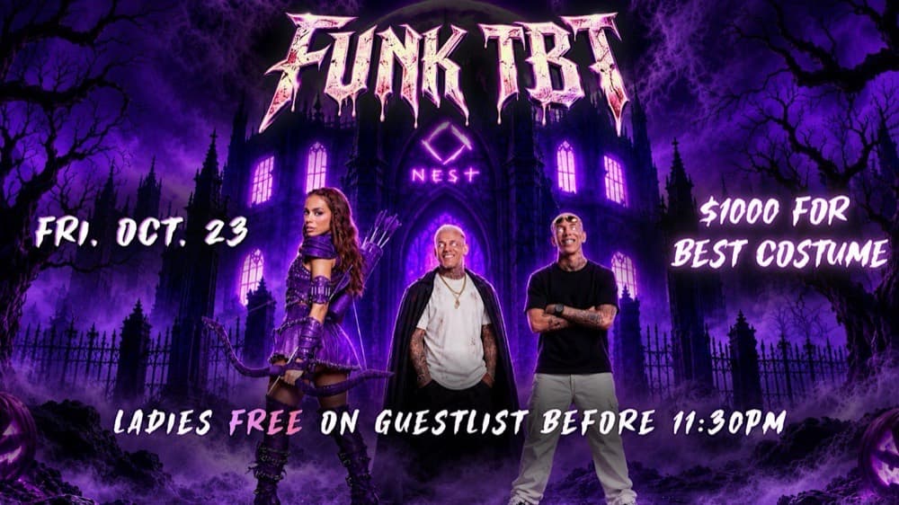 Funk TBT Baile Funk Halloween flyer, Friday October 23 at Nest