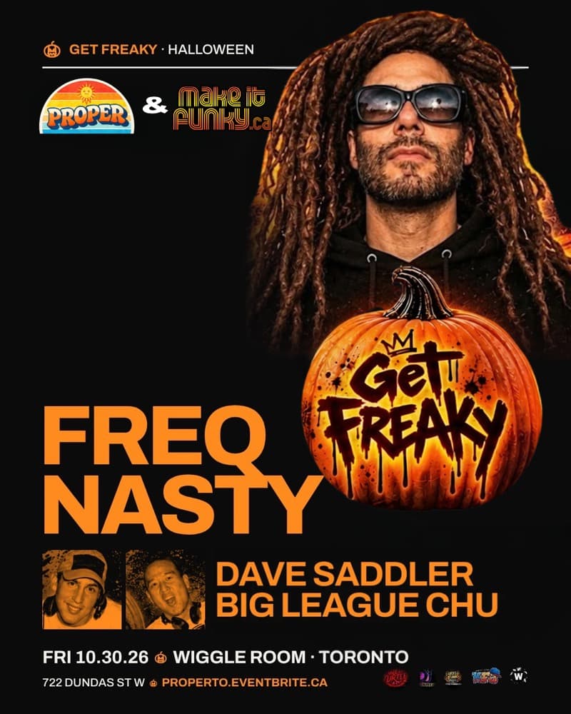 GET FREAKY HALLOWEEN with FreQ Nasty, Big League Chu & Dave Saddler flyer, Wiggle Room, 2026-10-30