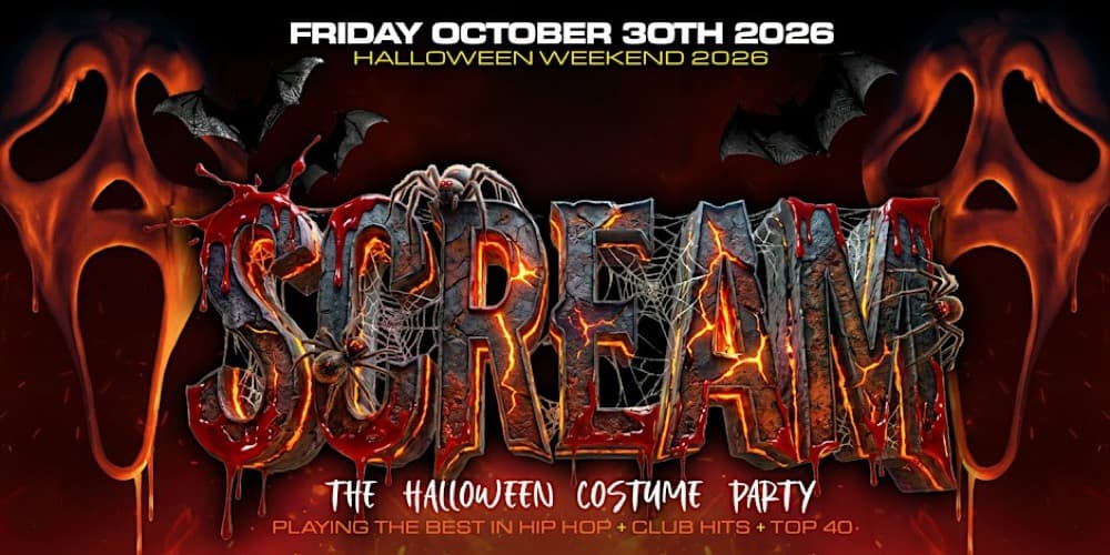 Grand Opening & Scream Halloween Costume Party flyer