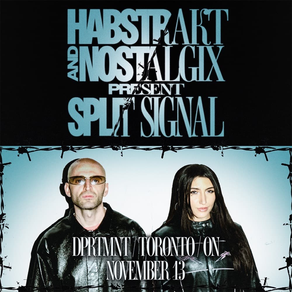 Habstrakt x Nostalgix: Split Signal flyer, DPRTMNT, 2026-11-13