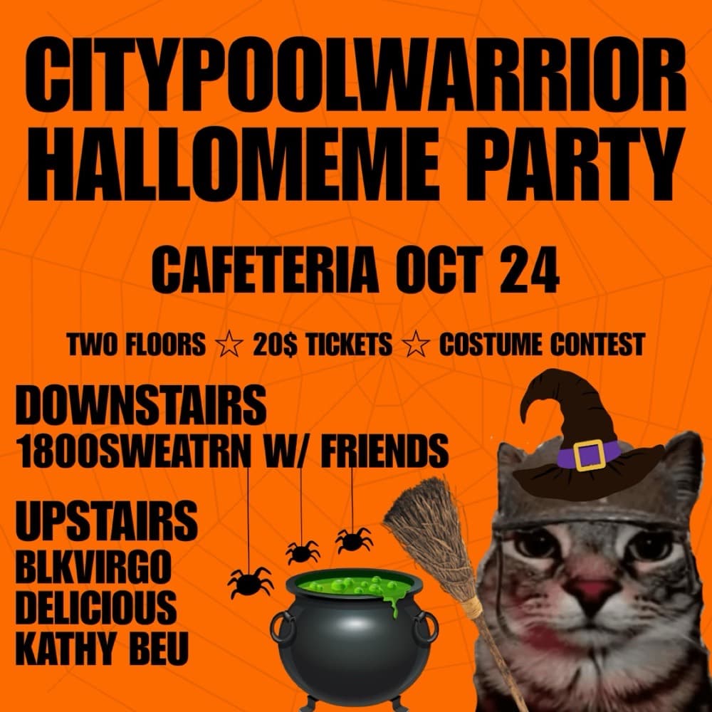 HALLOMEME BY CITYPOOLWARRIOR flyer, Cafeteria, 2026-10-24