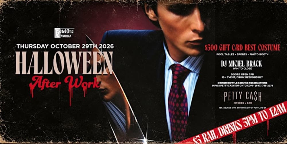 Halloween After Work at Petty Cash, Thursday October 29th 2026, DJ Michel Brack