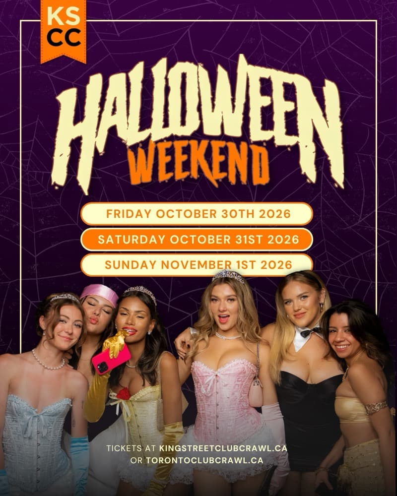 King Street Club Crawl Halloween Weekend 2026 flyer listing Oct 30, Oct 31 and Nov 1
