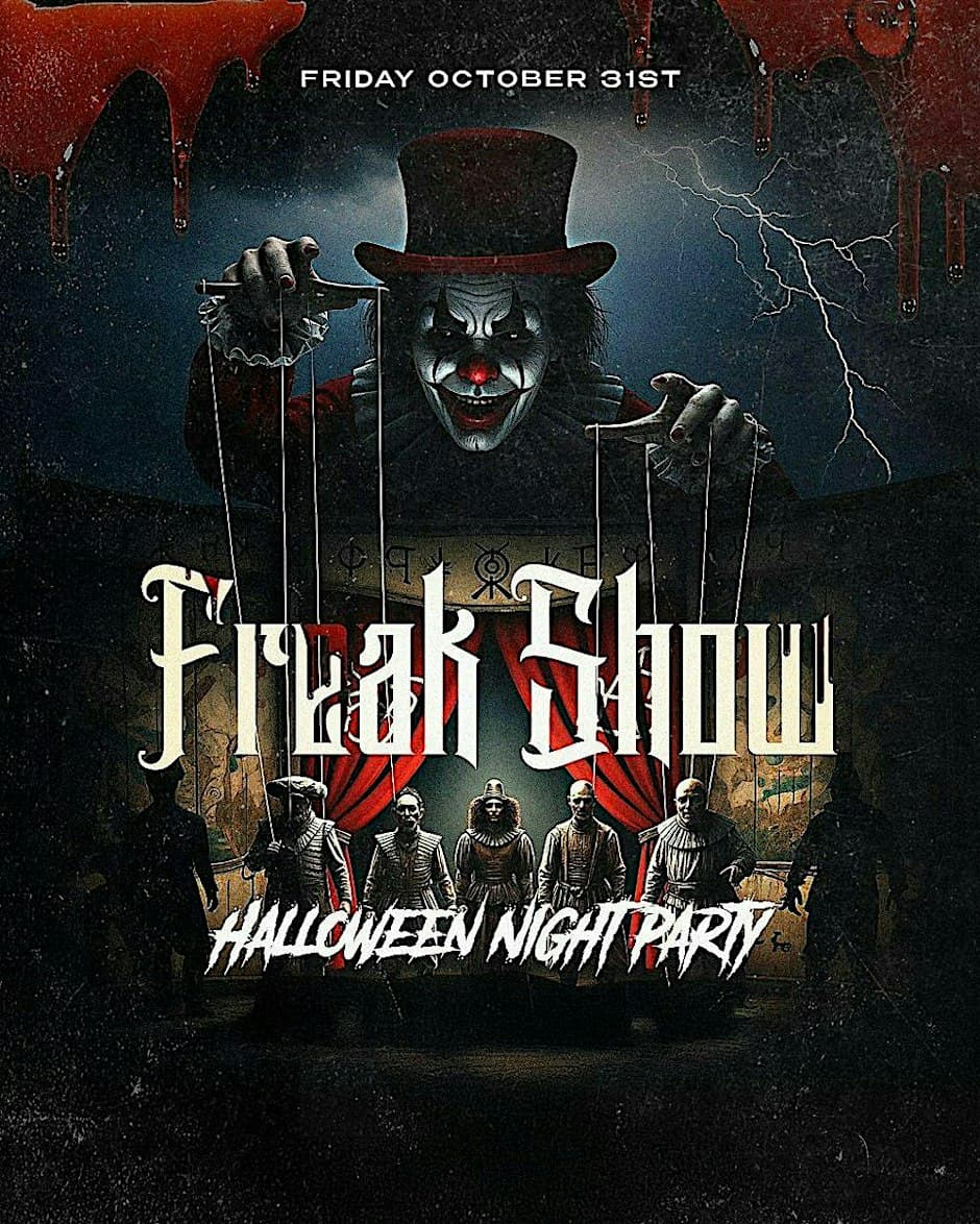 HALLOWEEN FREAKSHOW flyer, Bar Rustica, 2026-10-31