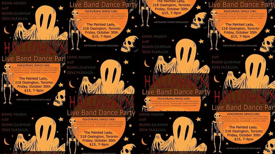 Halloween Live Band Dance Party flyer, The Painted Lady, 2026-10-30