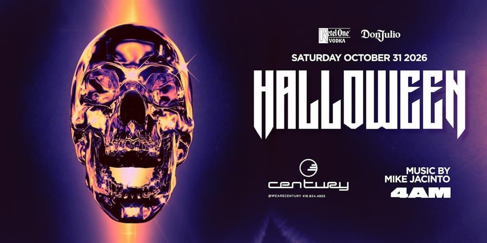 Century Halloween Night, Saturday October 31 2026, music by Mike Jacinto, 4AM