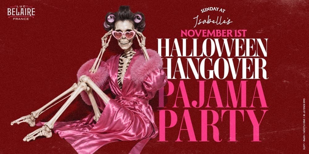 Isabelle's Halloween Hangover Pajama Party, Sunday November 1