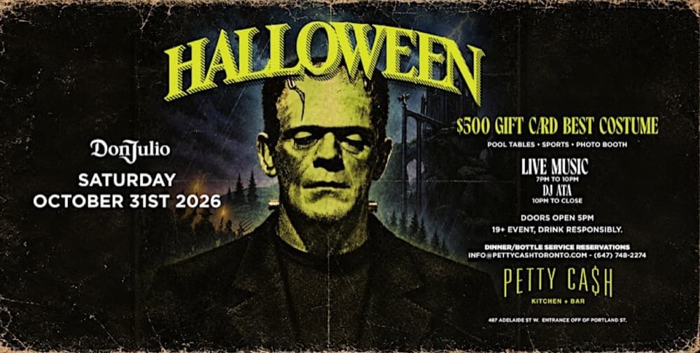Halloween at Petty Cash, Saturday October 31st 2026, live music 7-10PM, DJ ATA 10PM to close