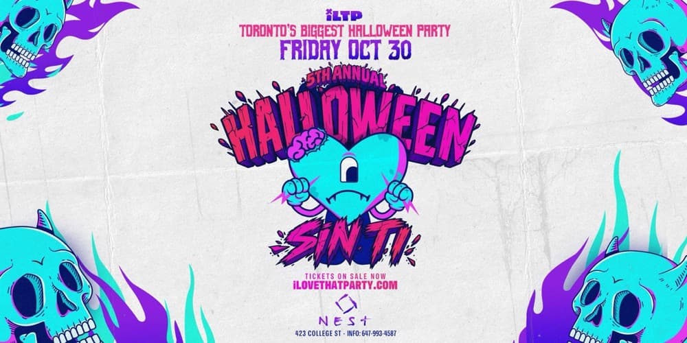 Halloween Sin Ti flyer, Friday October 30 at Nest