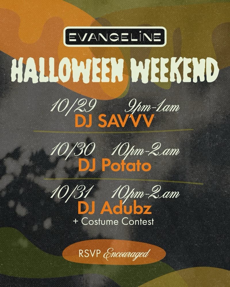 Halloween Weekend: Friday flyer, Evangeline, 2026-10-30