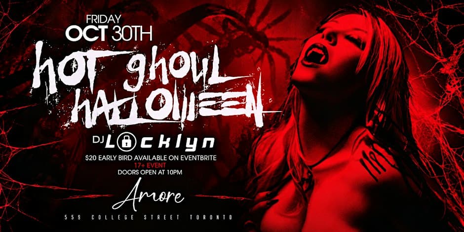 Hot Ghoul Halloween flyer, Amore, 2026-10-30