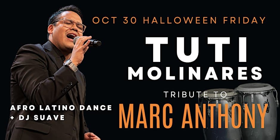 Latin Friday: Tuti Molinares Tribute to Marc Anthony flyer, Lula Lounge, 2026-10-30