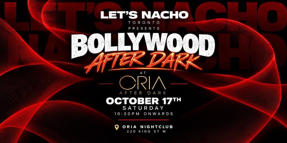 Let's Nacho Bollywood & Bhangra flyer, Saturday October 17 at Oria Nightclub