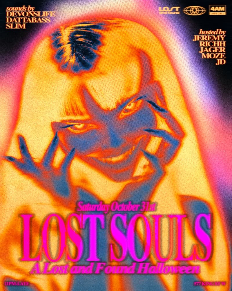 Lost Souls, A Lost and Found Halloween, Saturday October 31st, 11PM-late, 577 King St W, 4AM last call