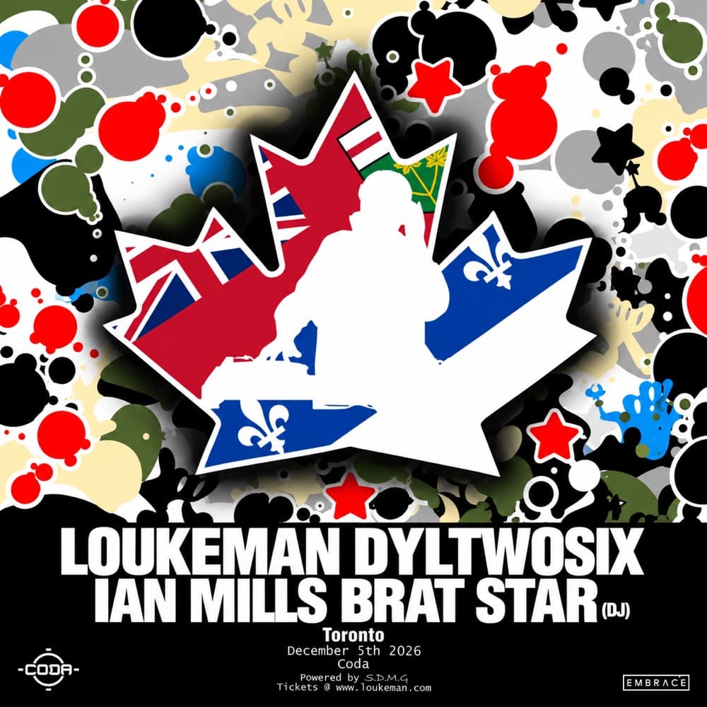 Loukeman, Dyltwosix, Ian Mills, Brat Star flyer, Toronto, December 5th 2026, CODA