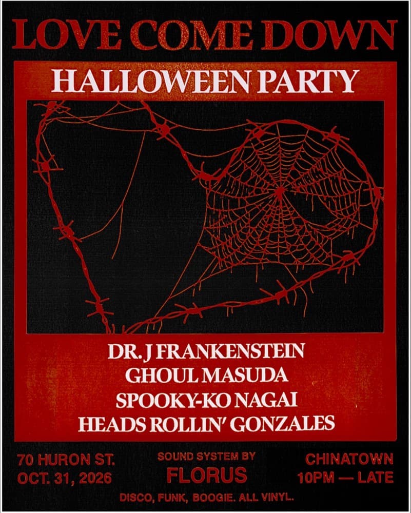 Love Come Down Halloween Party flyer
