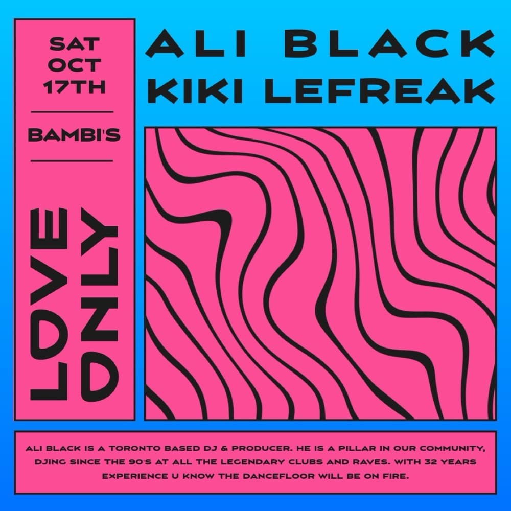 LOVE ONLY / ALI BLACK & Kiki LeFreak B2B flyer