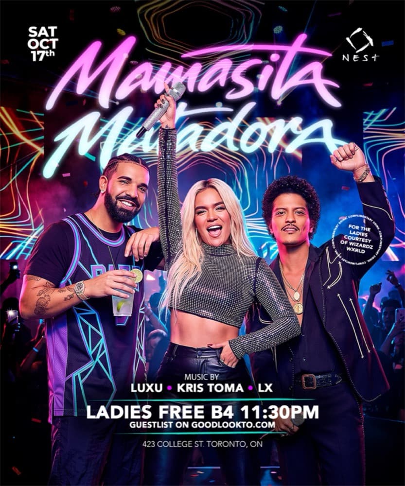Matadora Mamasita Crave Saturdays flyer, October 17 at Nest