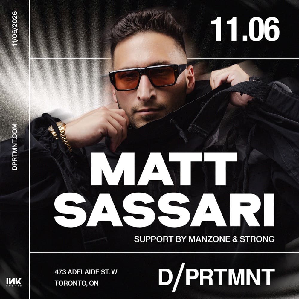 Matt Sassari flyer, DPRTMNT, November 6