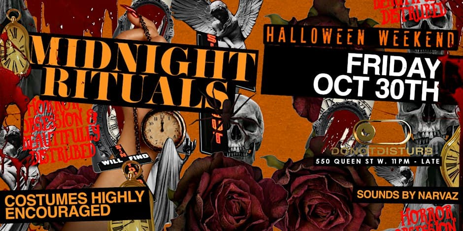 MIDNIGHT RITUALS - HALLOWEEKEND flyer, DND Toronto, 2026-10-30