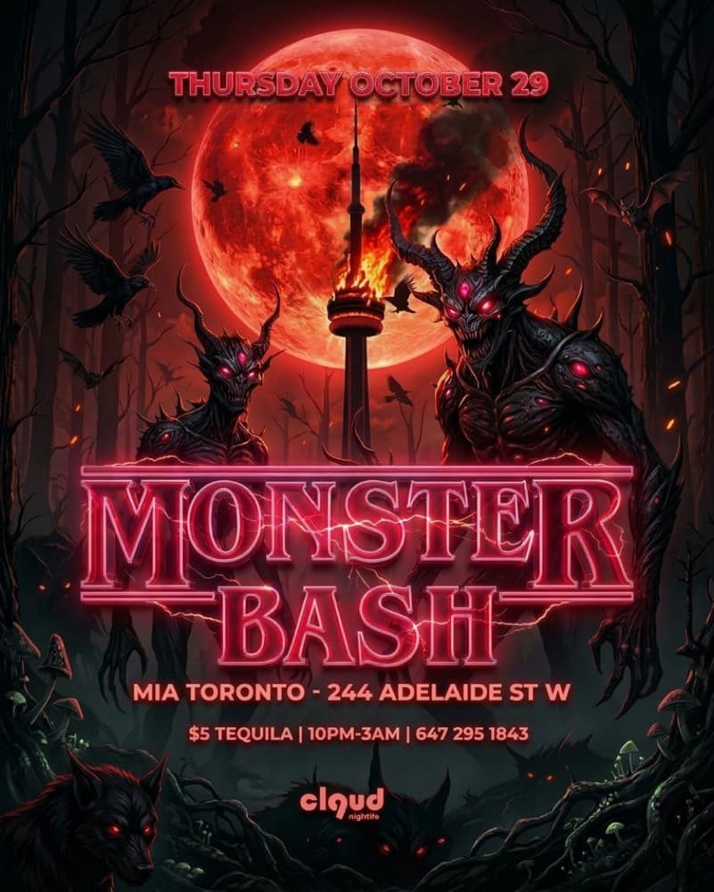 Monster Bash at Mia flyer, Thursday October 29