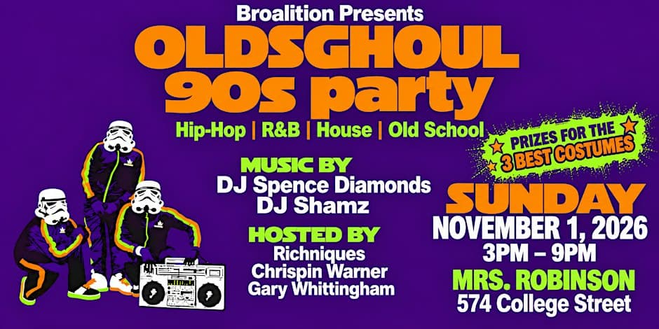 OLDSGHOUL 90s Party flyer, Mrs. Robinson, 2026-11-01
