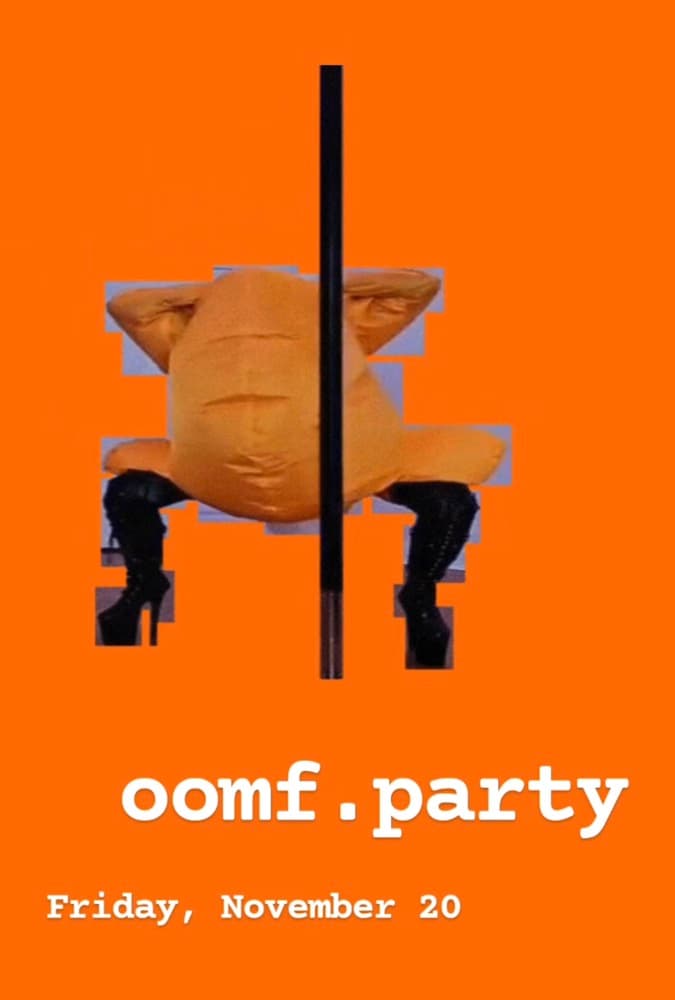 oomf 09 feat. TBA flyer, a location given as "west end", 2026-11-20