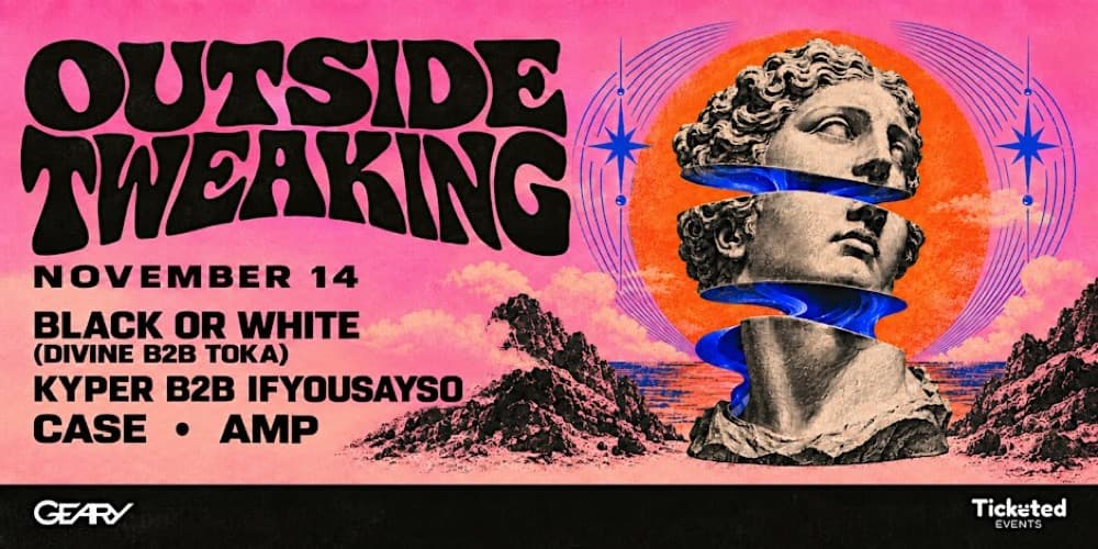 Outside Tweaking Warehouse Rave flyer