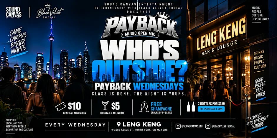 PAYBACK WEDNESDAYS | WHO’S OUTSIDE? flyer, Leng Keng Bar & Lounge, 2026-10-28