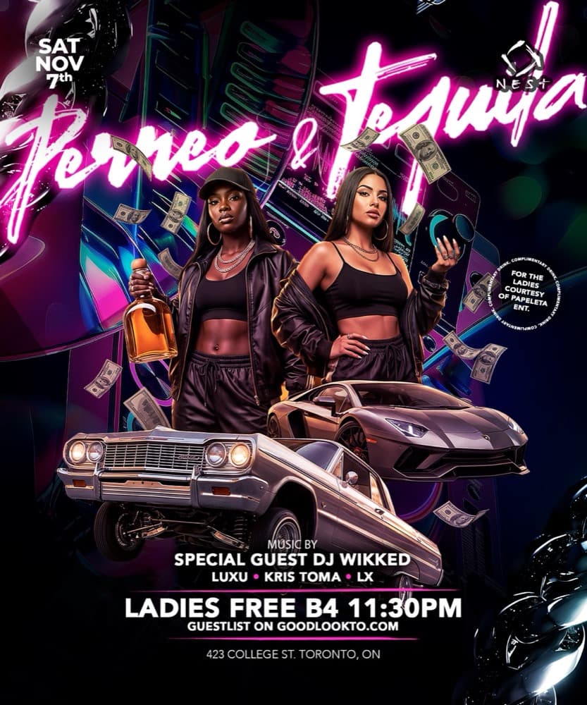 Perreo & Tequila Crave Saturdays flyer, November 7 at Nest