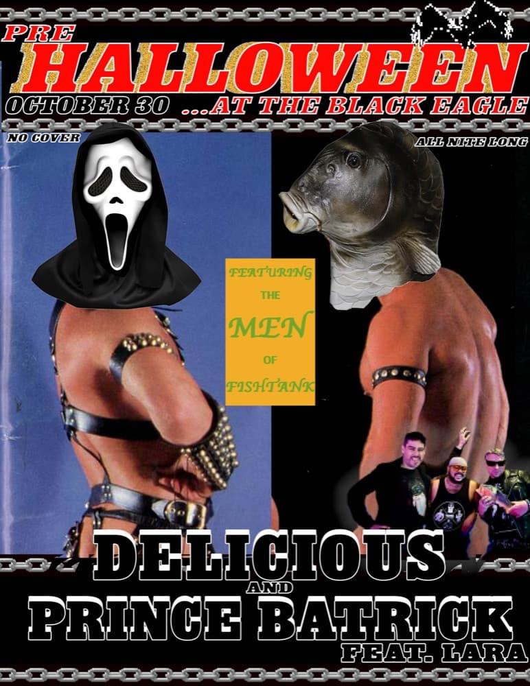 pre-halloween at the Black Eagle (presented by fishtank residents) flyer, Black Eagle, 2026-10-30