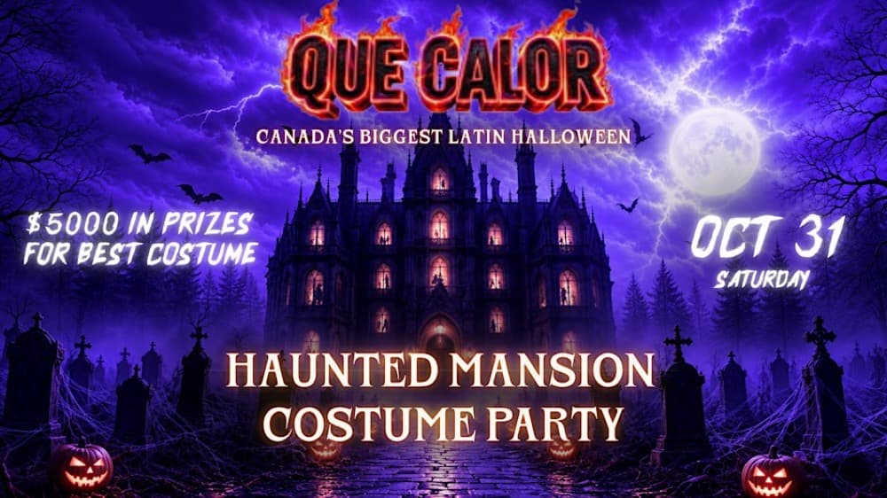 Que Calor: Haunted Mansion flyer